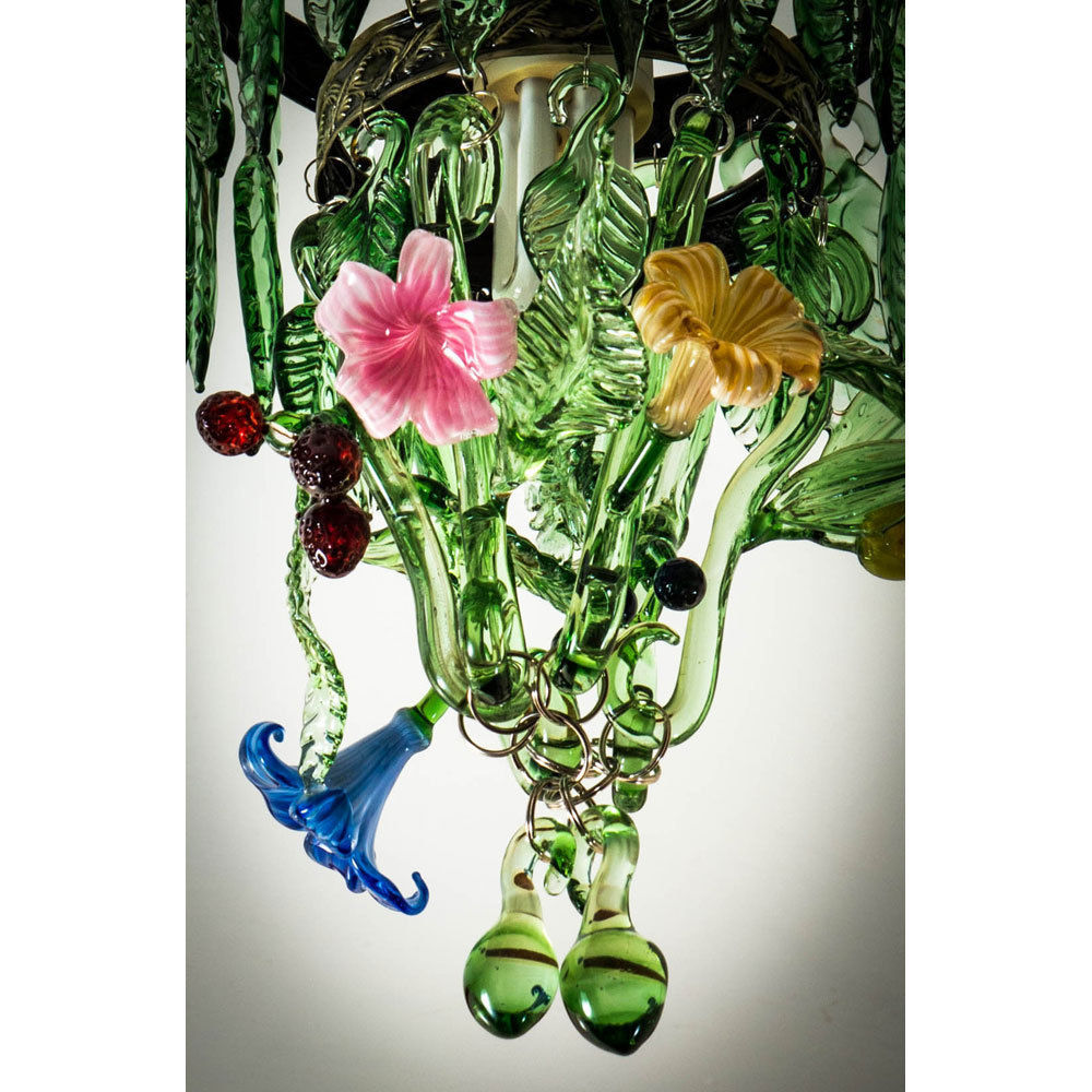 Fruit and Flowers custom glass chandelier A Flame with Desire Eclectic style living room Lighting