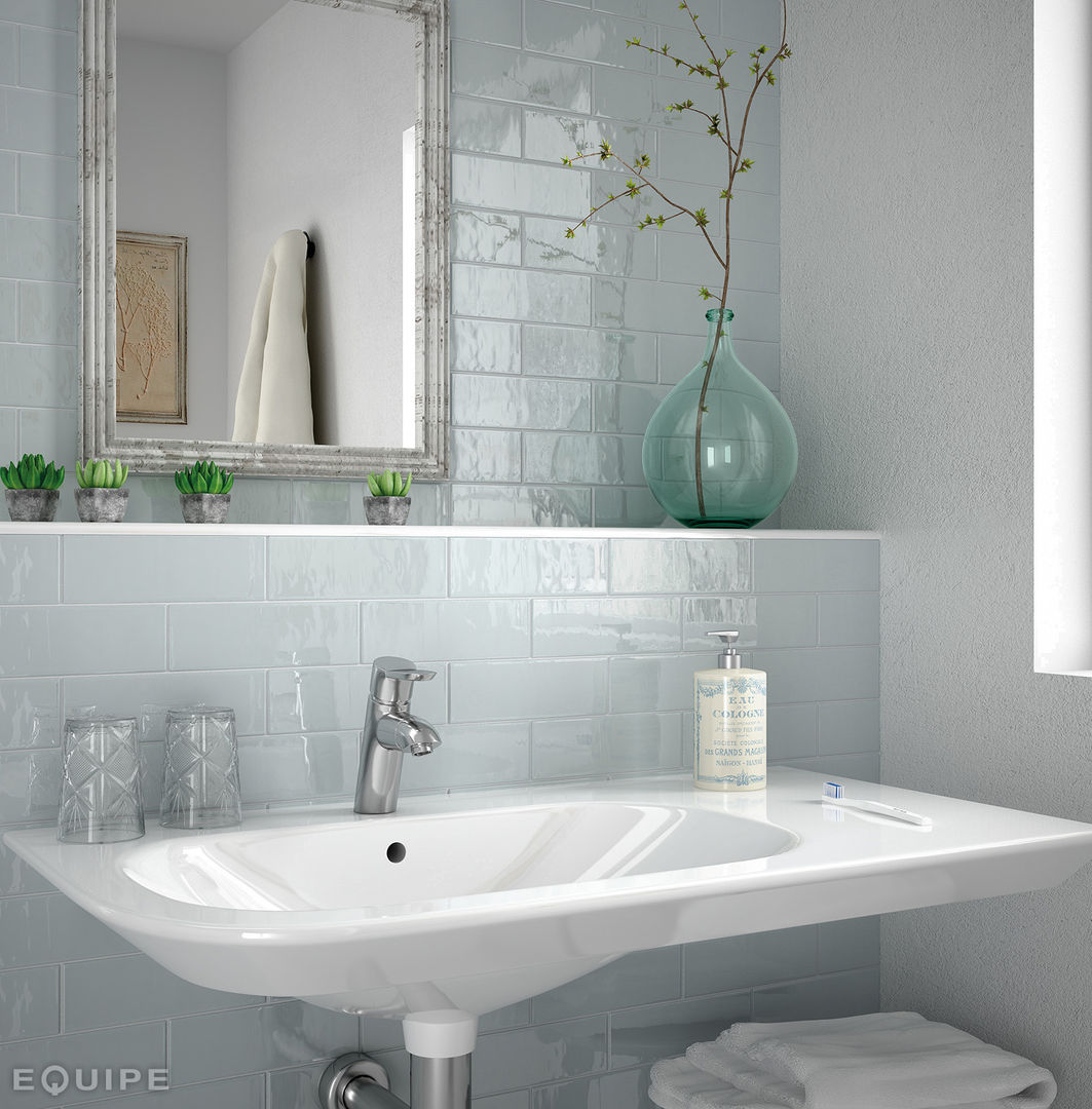 Country, Equipe Ceramicas Equipe Ceramicas Mediterranean style bathroom Tiles