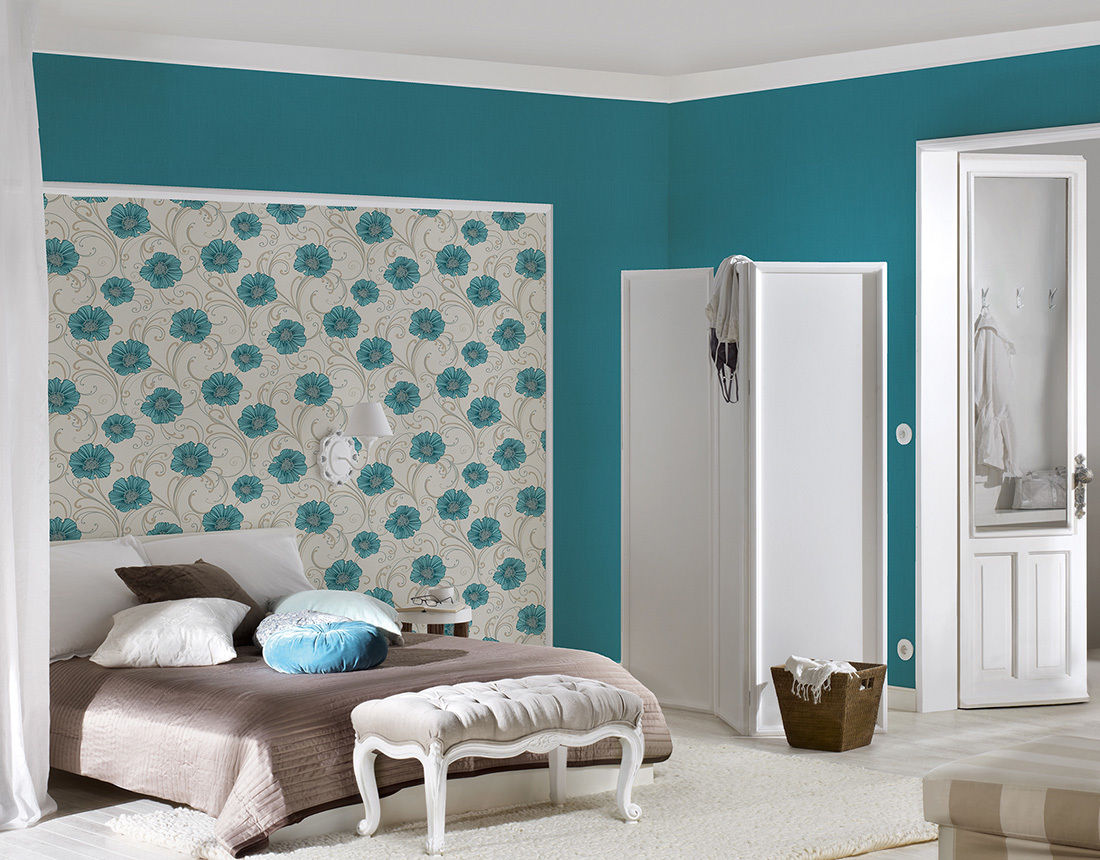 Dormitorio Chicago homify Paredes y suelos de estilo moderno Papeles pintados