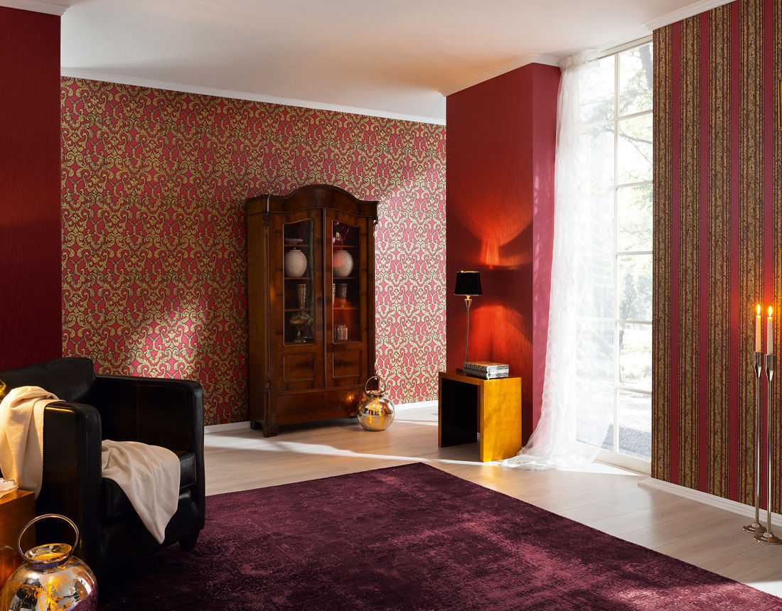 Dormitorio Hermitage 9 Disbar Papeles Pintados Paredes y pisos de estilo clásico Papel tapiz