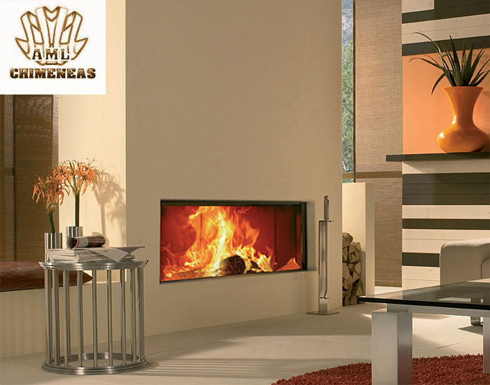 CHIMENEA PANORAMICA ESPECIAL CHIMENEASAML Salones de estilo moderno Propiedad,naranja,Encendiendo,Diseño de interiores,Madera,Sala de estar,Planta,Hogar,muro,Piso