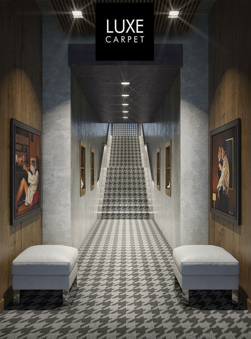 Houndstooth pattern carpet LUXEcarpet Pareti & Pavimenti in stile moderno Rivestimenti pareti & Pavimenti