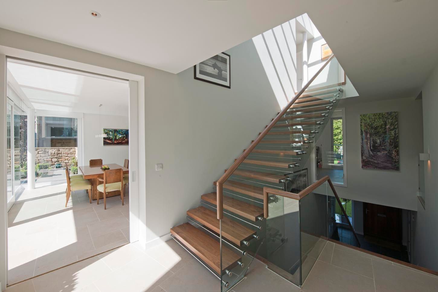 New villa in West Edinburgh - Stairs ZONE Architects บ้านและที่อยู่อาศัย