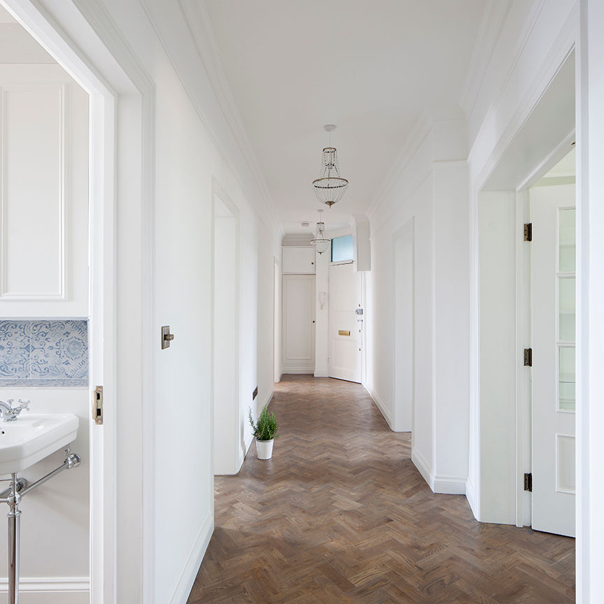 Oakhill Court, Putney, Ardesia Design Ardesia Design Rustic style corridor, hallway & stairs