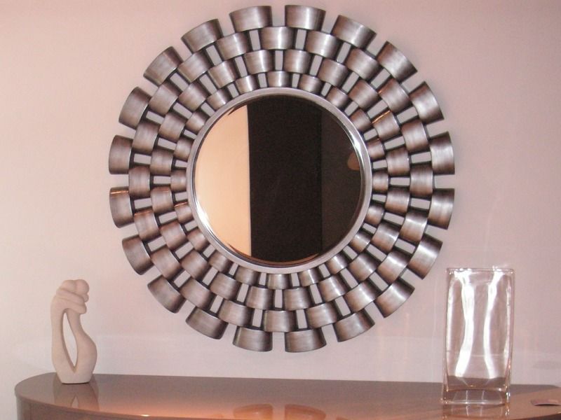Espejo lacado en plata envejecida modelo: 2014CB, LUXURYLOFT.ES LUXURYLOFT.ES Closets Espelhos