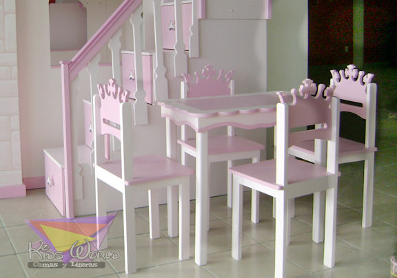 Muebles para el hogar, Kids World- Recamaras, literas y muebles para niños Kids World- Recamaras, literas y muebles para niños Quarto infantil clássico Escrivaninha e cadeiras