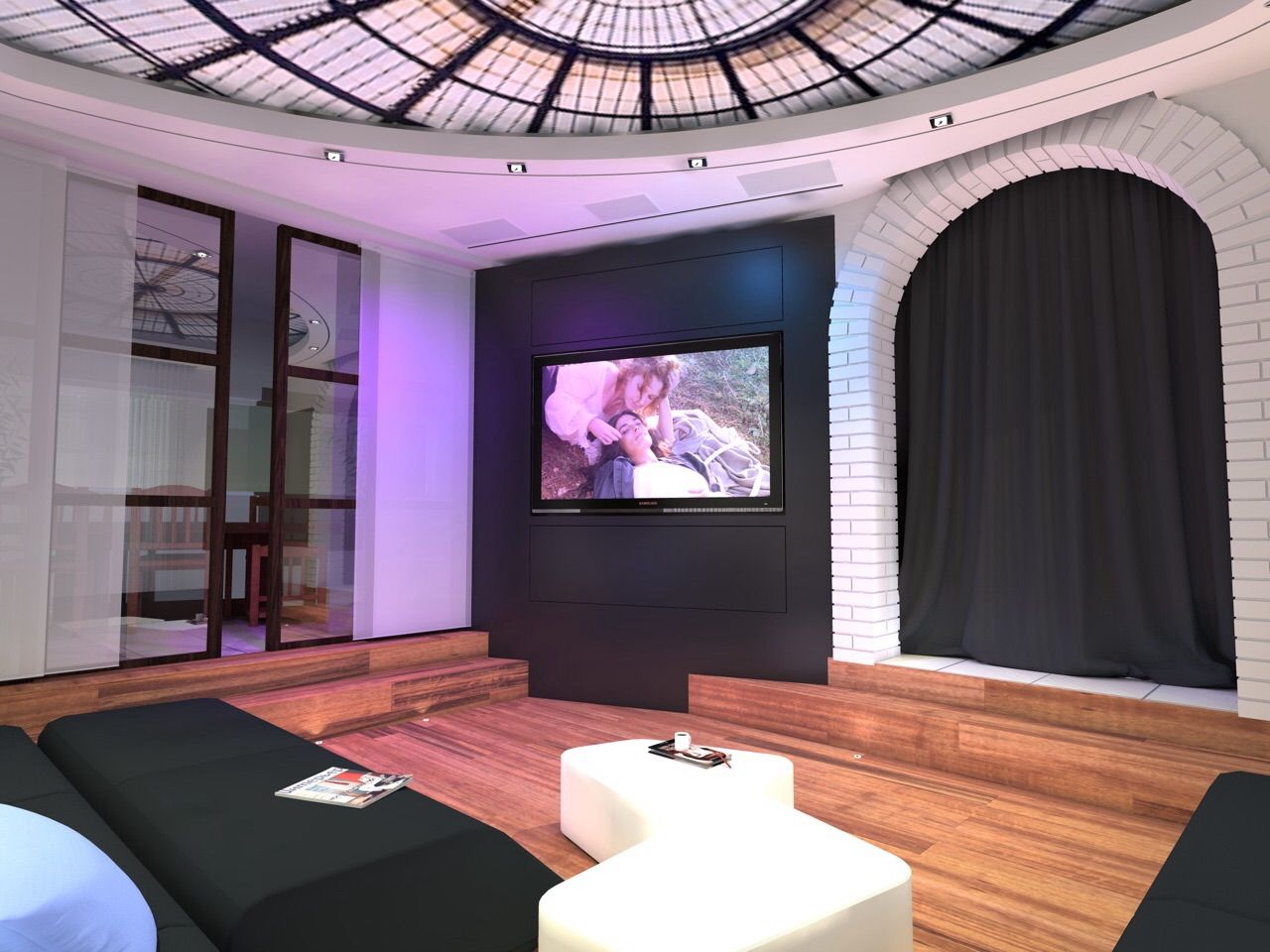 Integration audio-video, L'Espace Carré d'Arts L'Espace Carré d'Arts Modern Living Room