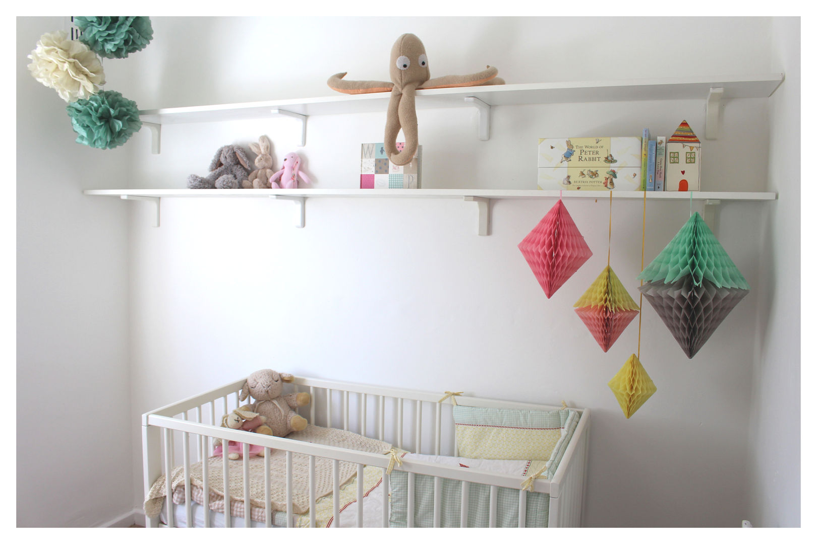 Room overview Crow's Nest Interiors Eclectic style nursery/kids room