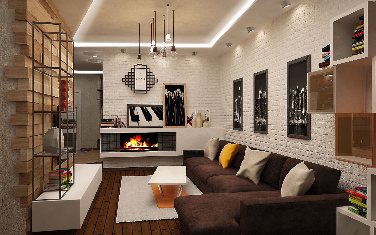 Интерьер 3х комнатной квартиры в стиле лофт , studio forma studio forma Industrial style living room