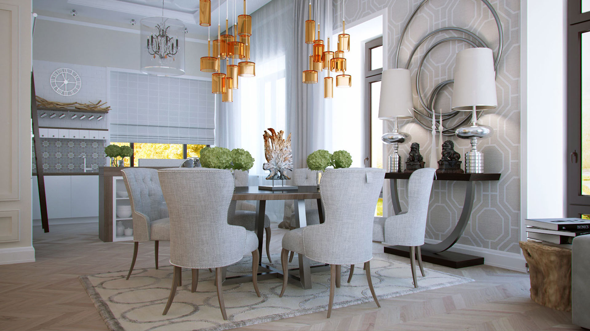 Загородный дом Wright-Park, KYD BURO KYD BURO Eclectic style dining room