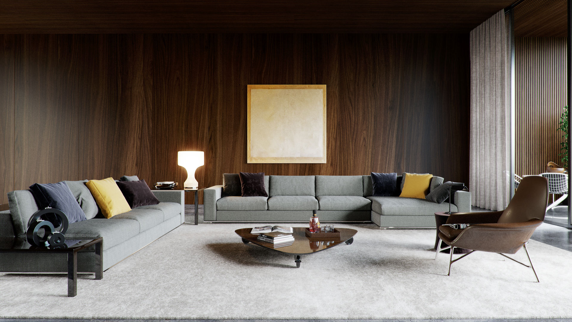 Minotti space, Architectural Visualization Architectural Visualization Salones modernos