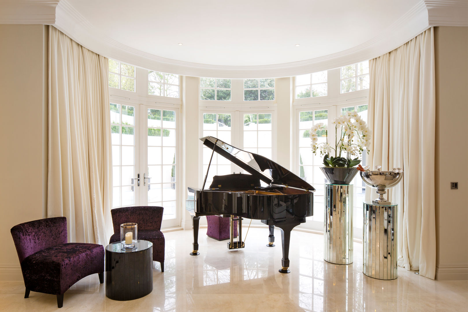 Fairways at the Bishops Avenue, Celia Sawyer Luxury Interiors Celia Sawyer Luxury Interiors Salon moderne