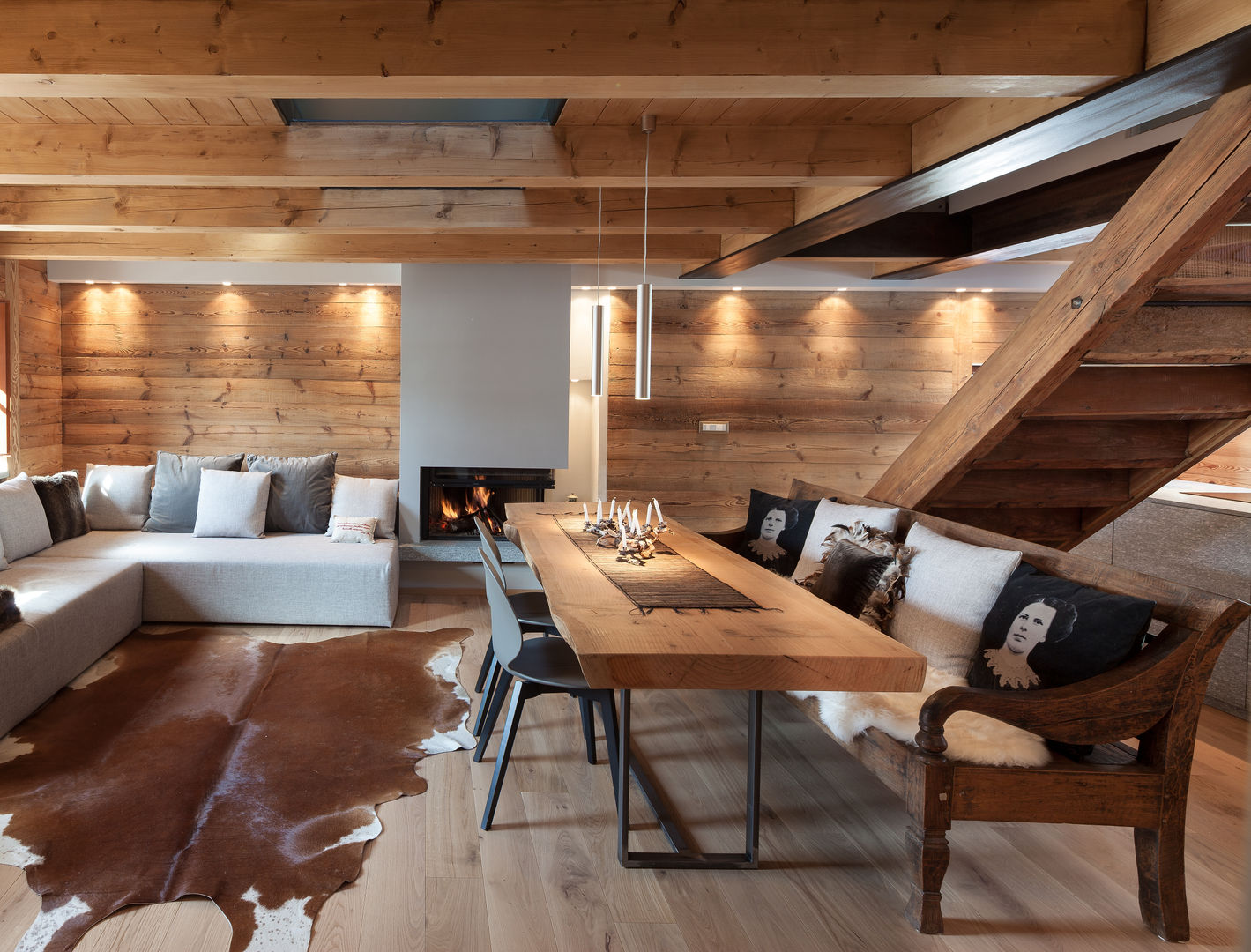 UN CALDO CHALET DI DESIGN , archstudiodesign archstudiodesign Scandinavian style living room