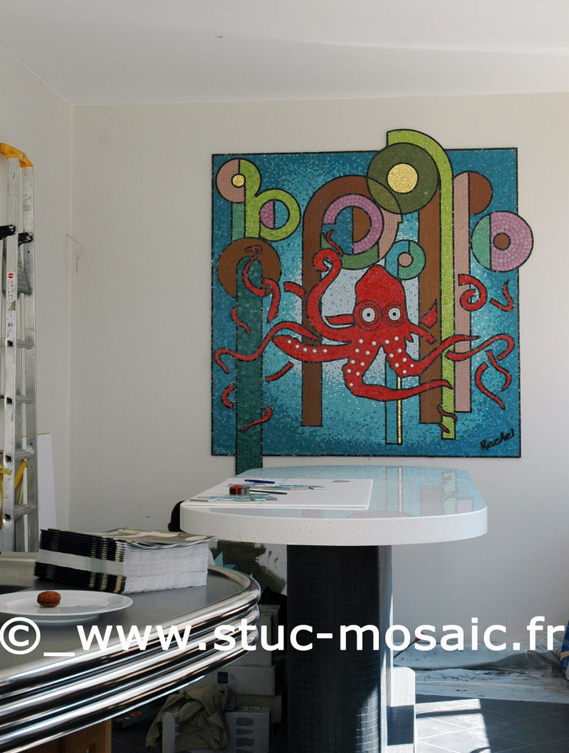 Décor sur mesure en pate de verre - mosaique, Stuc Mosaic Stuc Mosaic 商業空間 レストラン