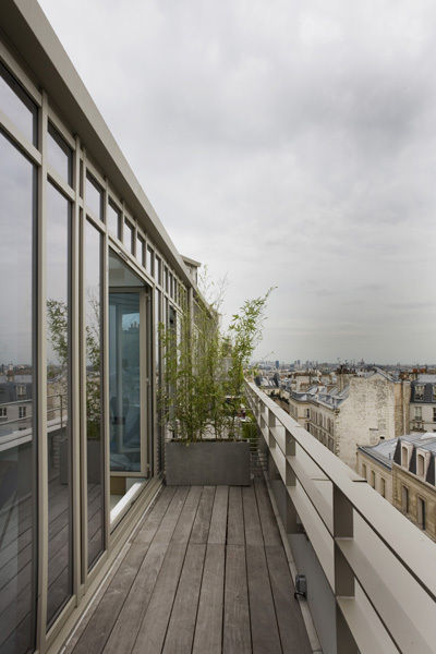 Loft LK, Paris, Olivier Chabaud Archtct Olivier Chabaud Archtct Балкон и терраса в стиле модерн