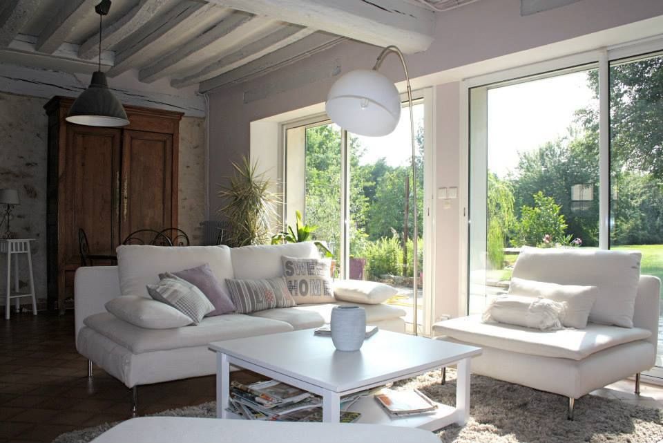 Maison dans l'Essonne, Sandra Dages Sandra Dages Rustic style living room