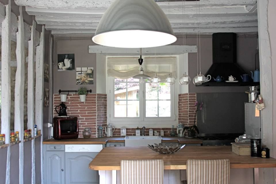 Maison dans l'Essonne, Sandra Dages Sandra Dages Cocinas rústicas