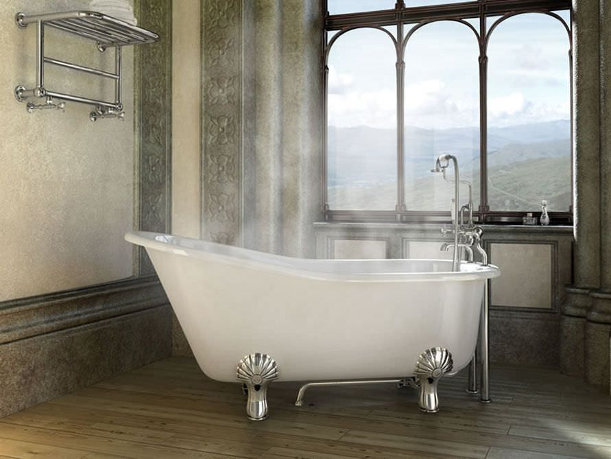 Bädermax freistehende Badewanen aus Mineralguss, Maxxwell AG Maxxwell AG Country style bathroom Bathtubs & showers