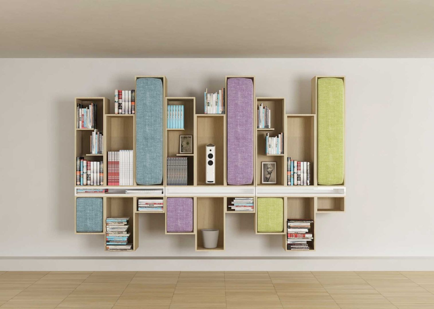 ex.mark, LI-VING design ideas LI-VING design ideas Modern living room Shelves