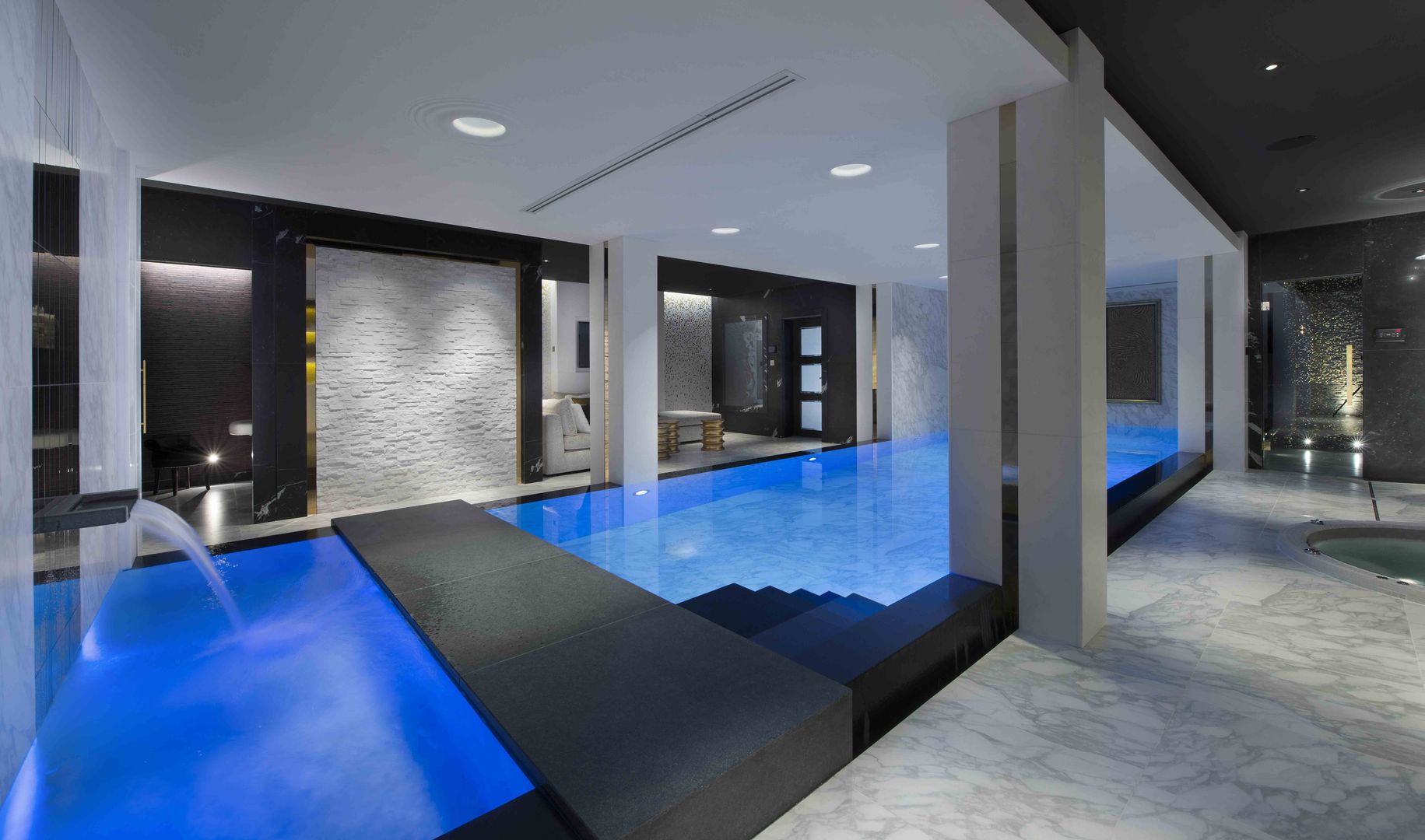 Basement Pool & Spa Wilkinson Beven Design Modern Havuz