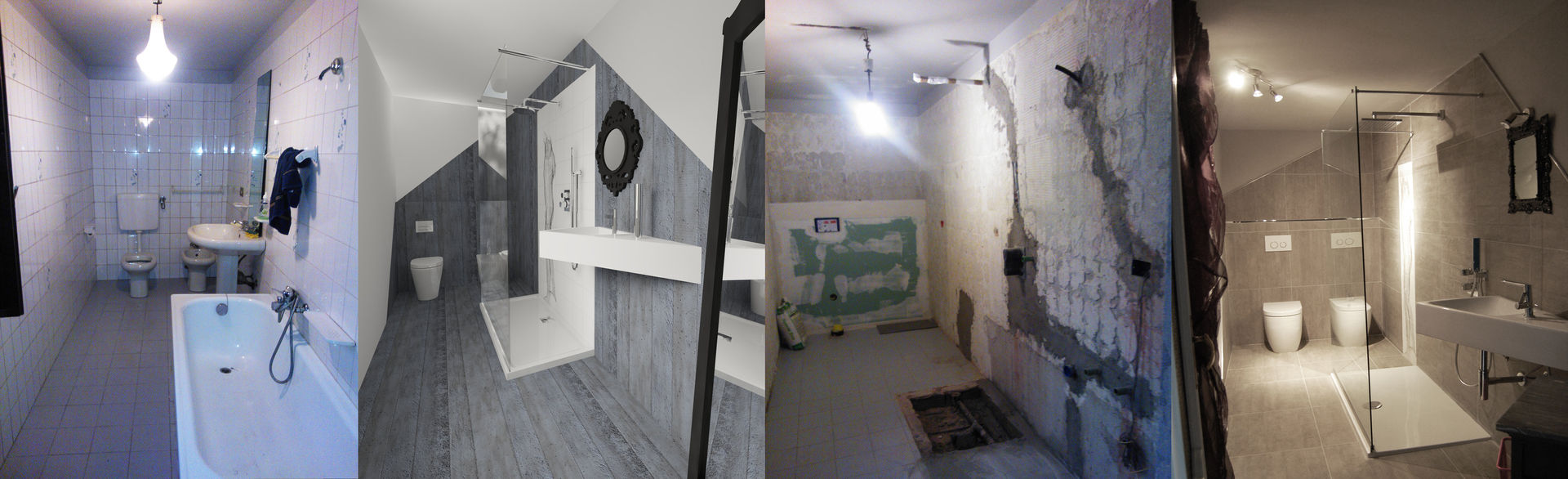 Un bagno per qualsiasi stile, Inarte Progetti di Lucio Mana Inarte Progetti di Lucio Mana Eclectische badkamers