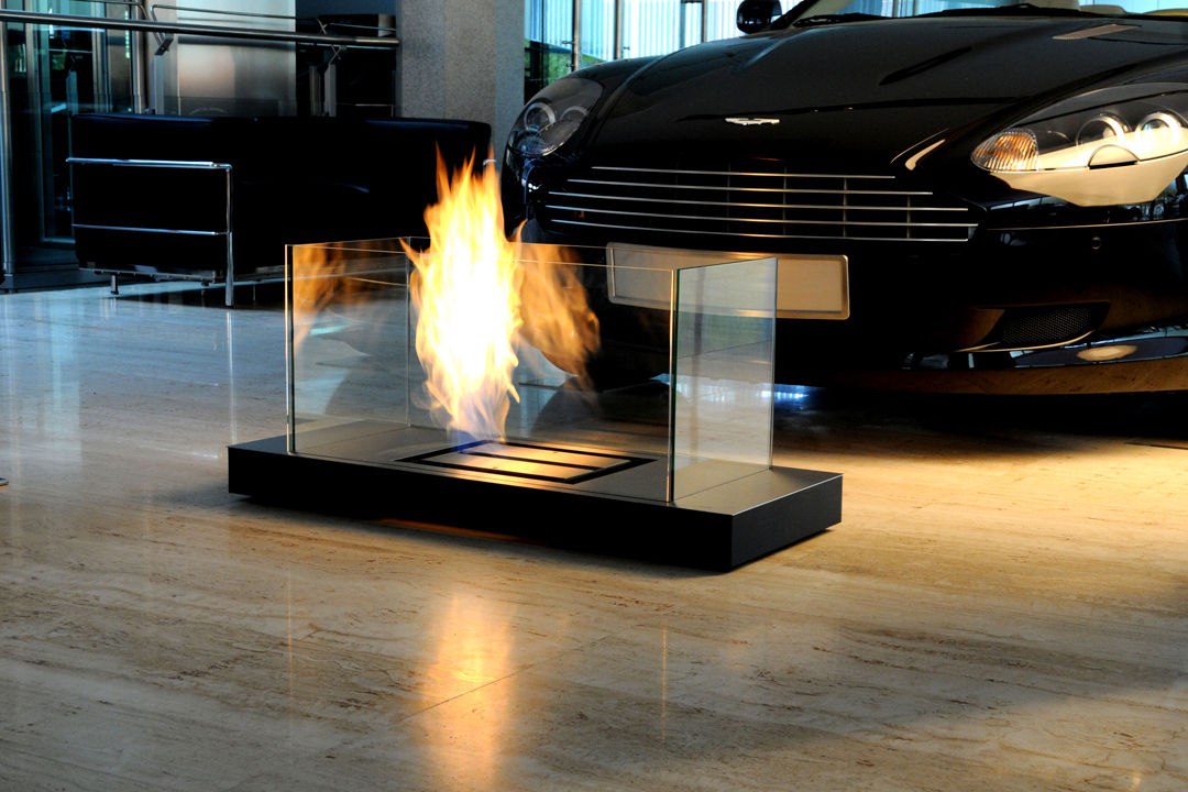 Bio-Ethanol Kamin – Home Flame Collection, Radius Design Radius Design غرفة المعيشة ديكورات مدفأة الحطب