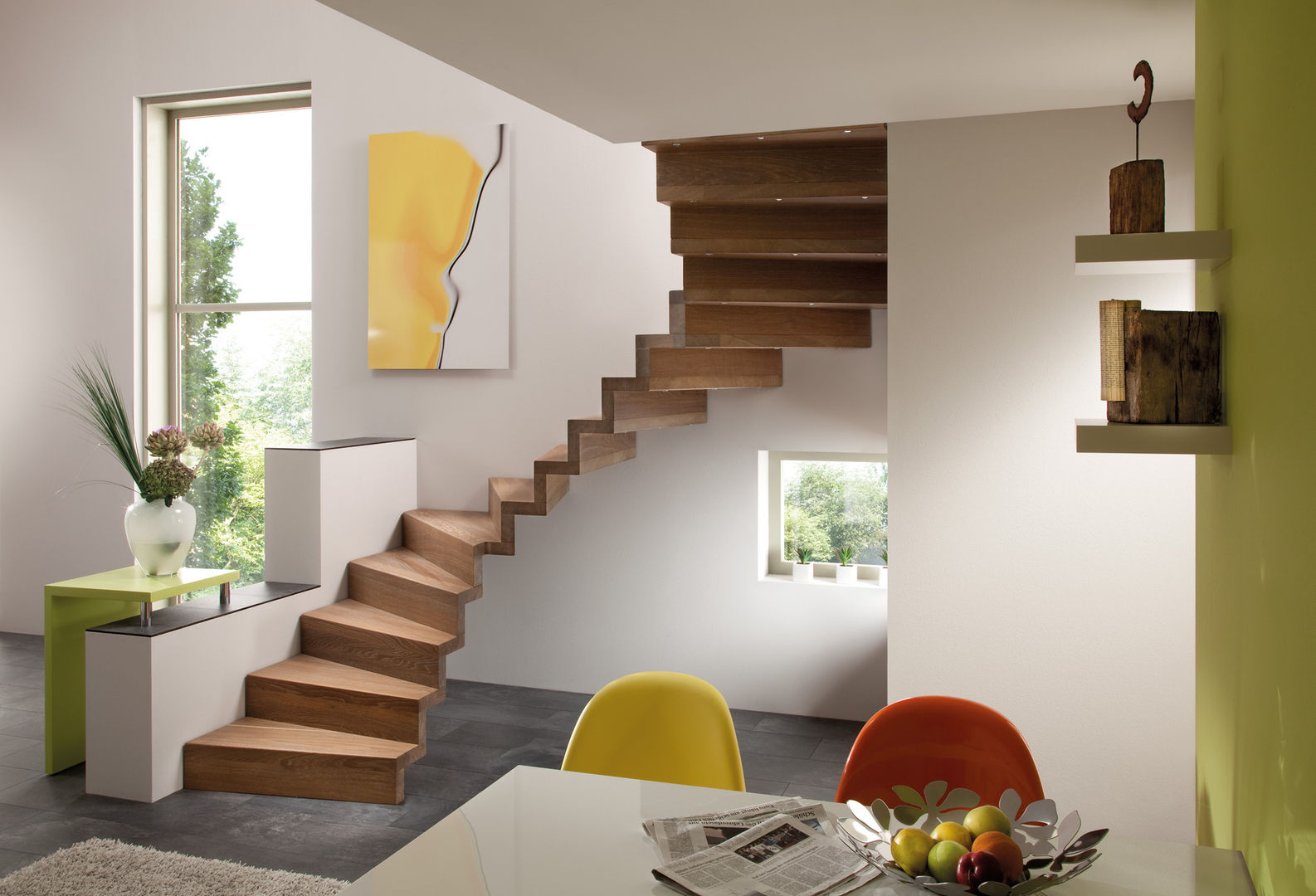 Faltwerktreppe Linea, arcus Holztreppen arcus Holztreppen Stairs Stairs