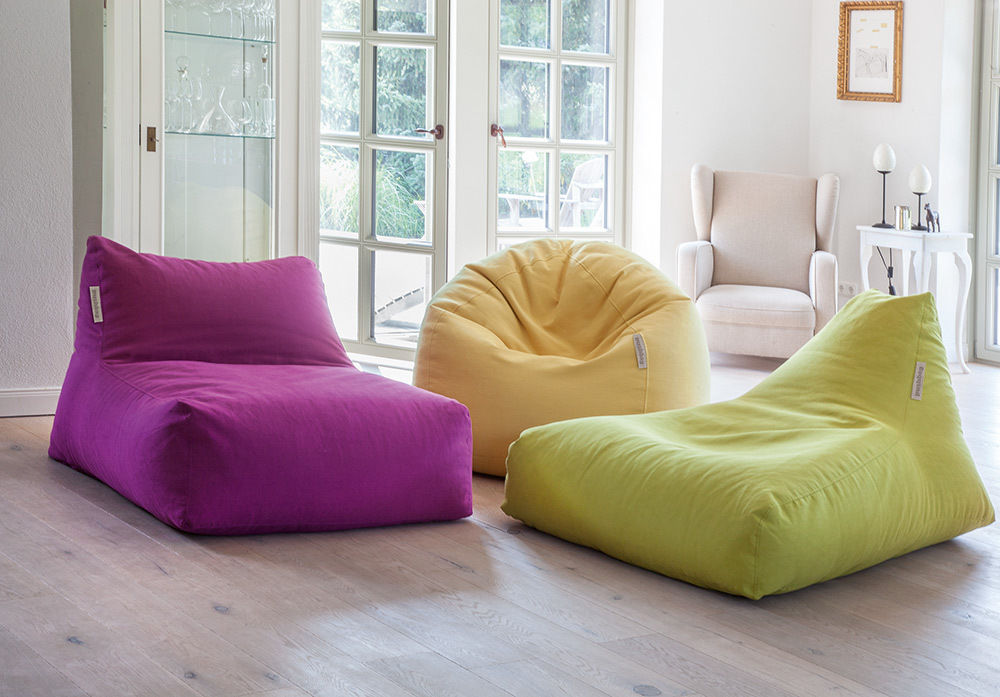 PUSHBAG-4-LIVING, Global Bedding GmbH & Co.KG Global Bedding GmbH & Co.KG Modern living room Sofas & armchairs