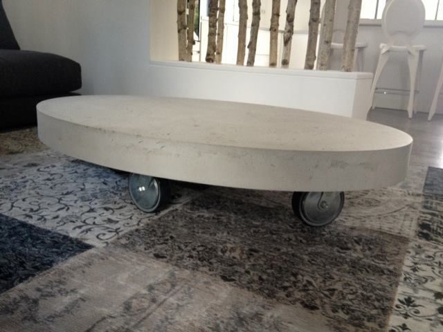 Oval concrete Tables Concrete LCDA Nowoczesna kuchnia concrete table,bespoke table,concrete furniture,bespoke furniture