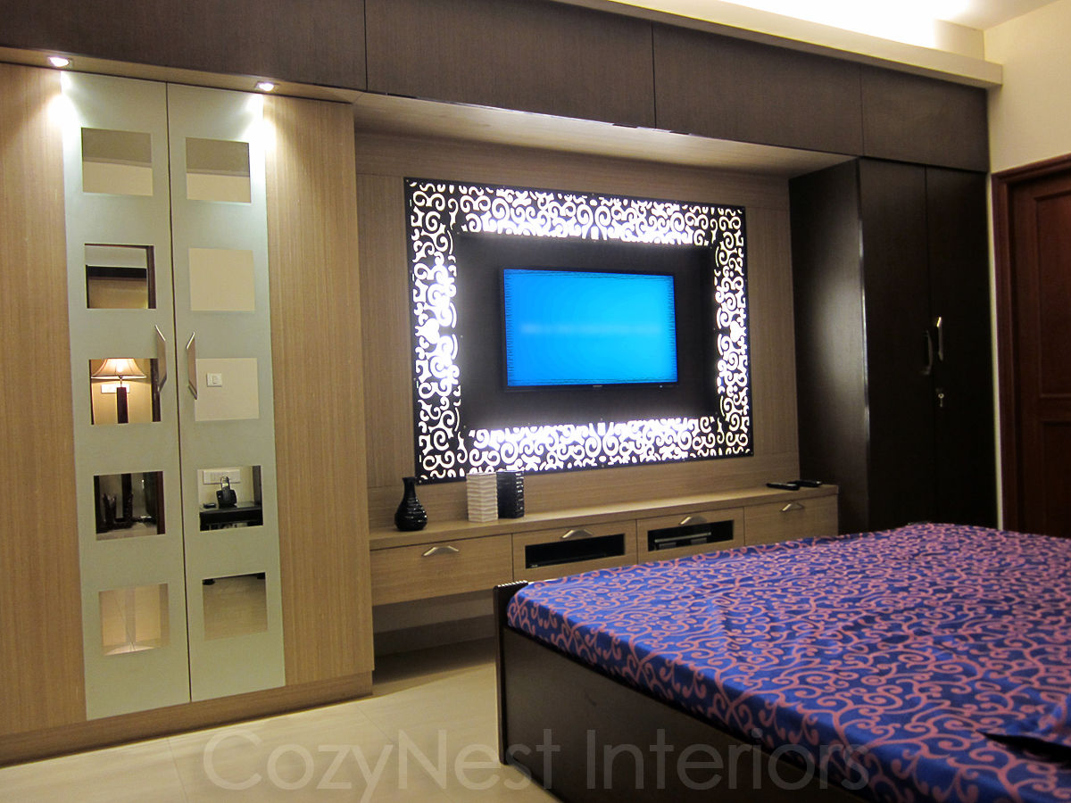 Bharani Residence Cozy Nest Interiors Camera da letto moderna