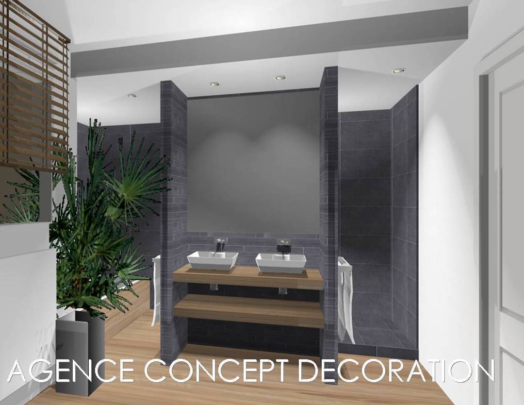 salle de bains ZEN, agence concept decoration agence concept decoration Modern bathroom