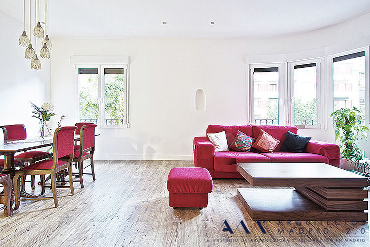 Reforma integral de piso en Madrid con estilo Vintage, Arquitectos Madrid 2.0 Arquitectos Madrid 2.0 Modern living room