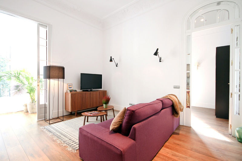 Apartamento turistico Eixample, Piedra Papel Tijera Interiorismo Piedra Papel Tijera Interiorismo Nhà: thiết kế nội thất · bố trí · ảnh