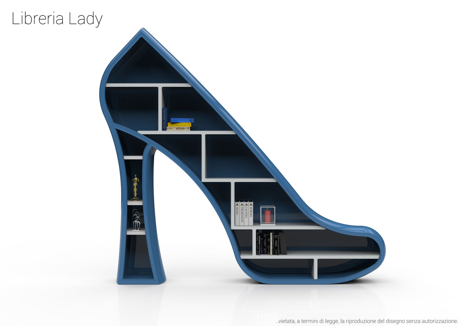 Libreria Lady, Roberto Corazza Roberto Corazza Modern living room Shelves