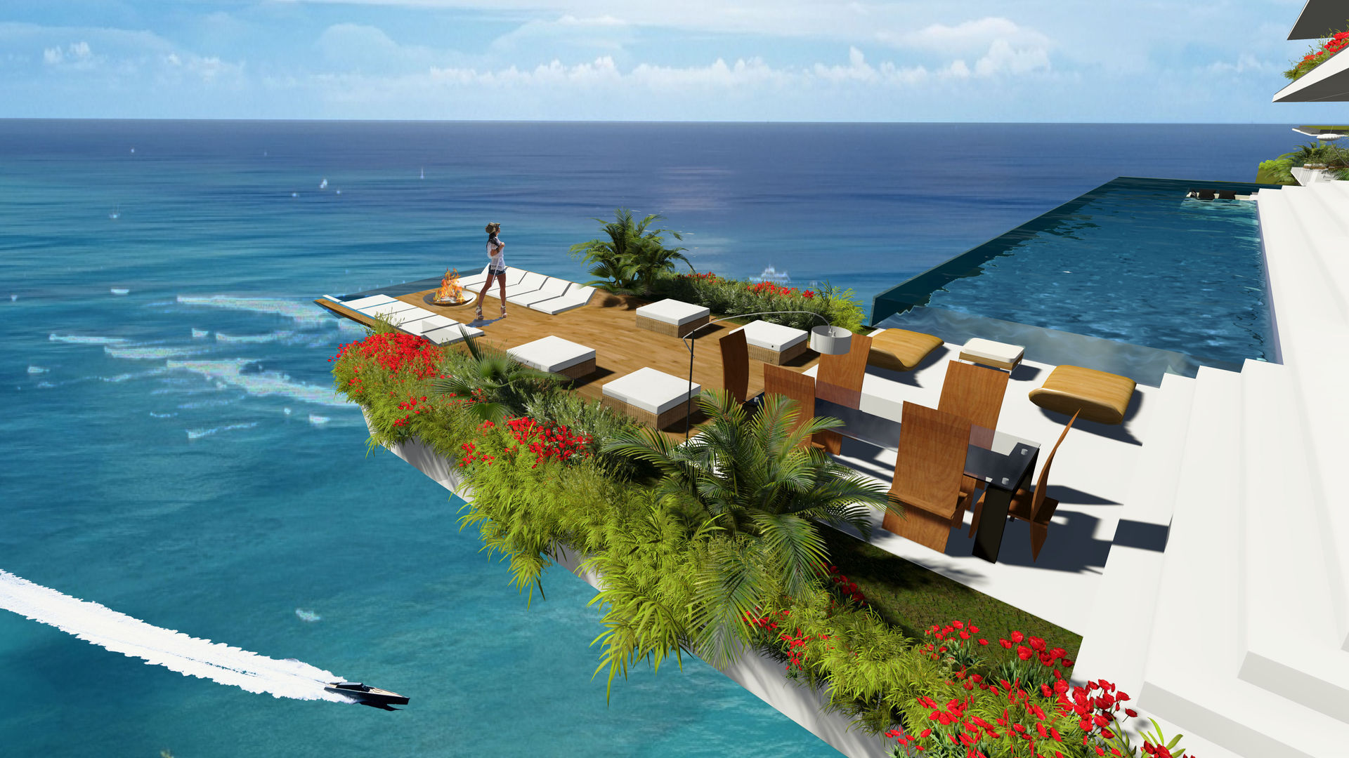 ULUWATU HOUSE Guz Architects ระเบียงและนอกชาน