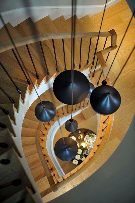 staircase Esra Kazmirci Mimarlik Modern Koridor, Hol & Merdivenler Işıklandırma