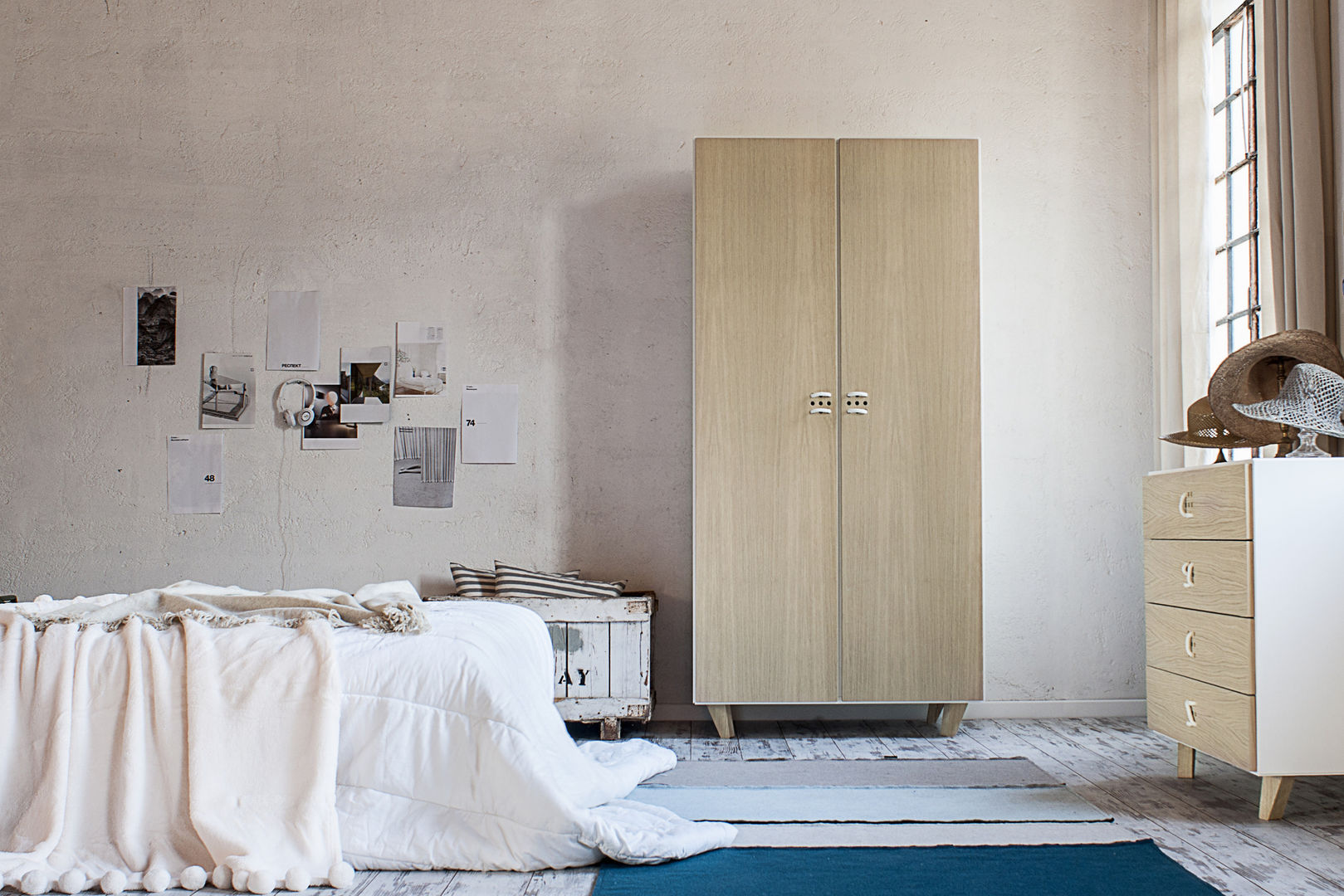 NODO wardrobe Andrea Brugnera Design Skandynawska sypialnia Szafy i komody