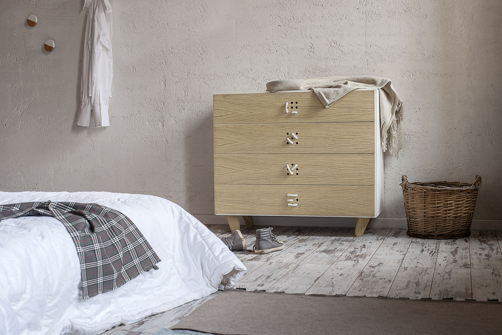 NODO chest of drawers Andrea Brugnera Design Cuartos de estilo escandinavo Clósets y cómodas