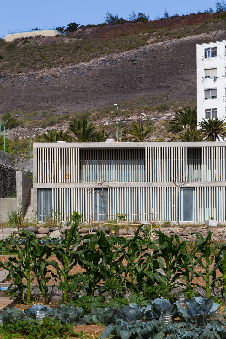 EL LASSO COMMUNITY CENTER, ROMERA Y RUIZ ARQUITECTOS ROMERA Y RUIZ ARQUITECTOS الممر الحديث، المدخل و الدرج