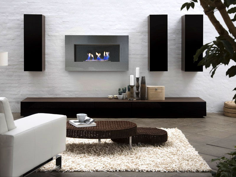 Chimeneas Bioetanol de Pared, Shio Concept Shio Concept Гостиная в стиле модерн Камины и аксессуары