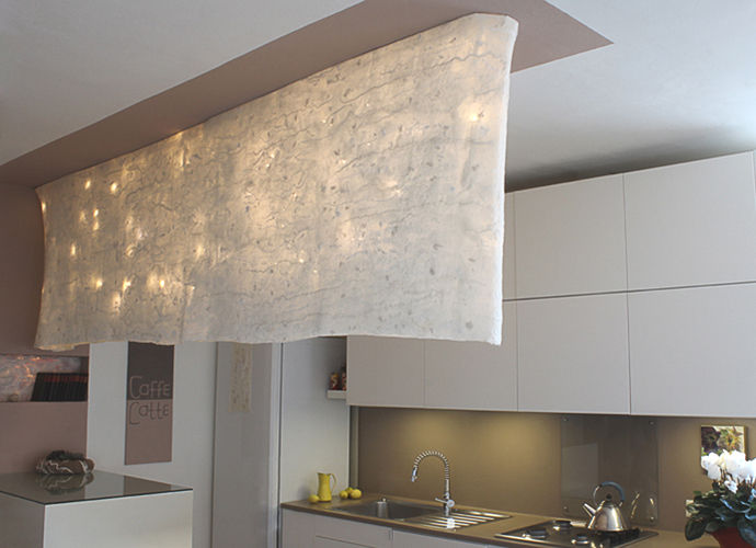 Wall partition lamp made of silk chiffon, Judith Byberg Judith Byberg İskandinav Evler Aksesuarlar & Dekorasyon
