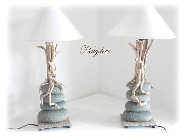 lampe galet et bois flotté Natydeco Maisons originales Accessoires & décoration