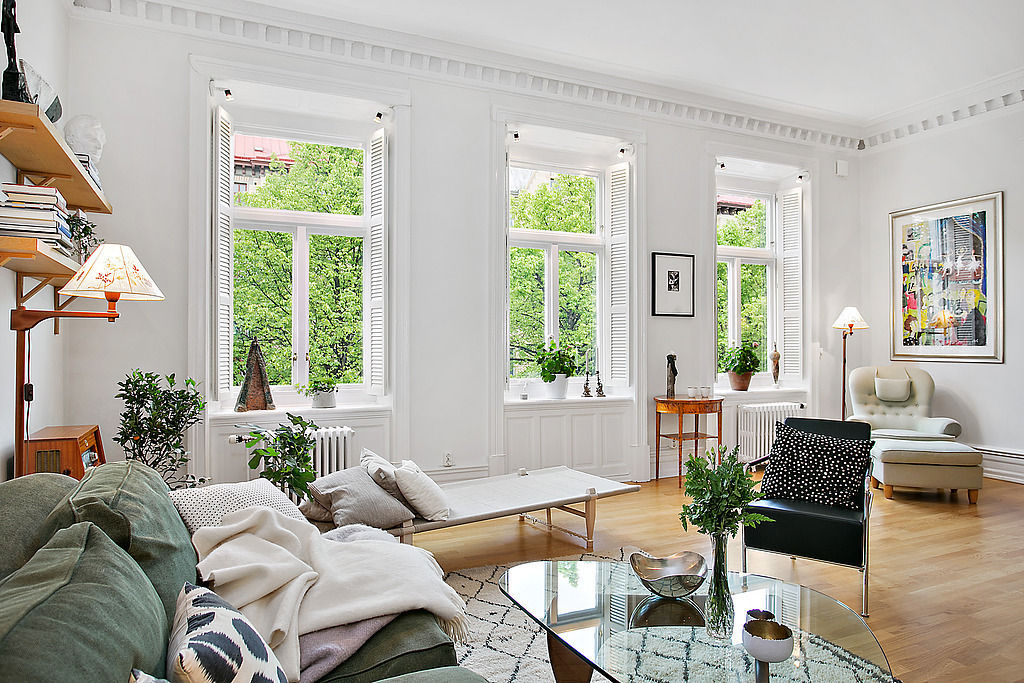 Alvhem Mäkleri & Interiör - living room Magdalena Kosidlo Salones de estilo escandinavo