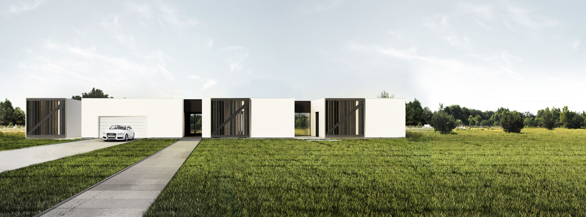 dom horyzontalny, Libido Architekci Libido Architekci Casas minimalistas