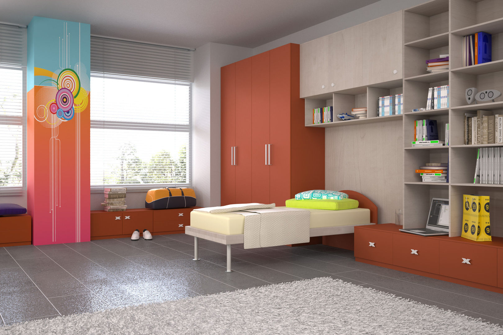 Rendering interni, Renderburo Renderburo Quarto infantil moderno