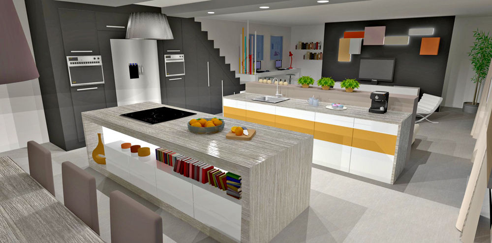 Cuisine à double ilot, HanaK Décoration HanaK Décoration Modern kitchen