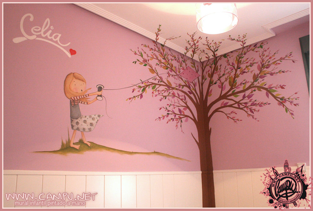 Murales en habitaciones infantiles, CAMPU.NET CAMPU.NET Dormitorios infantiles modernos: