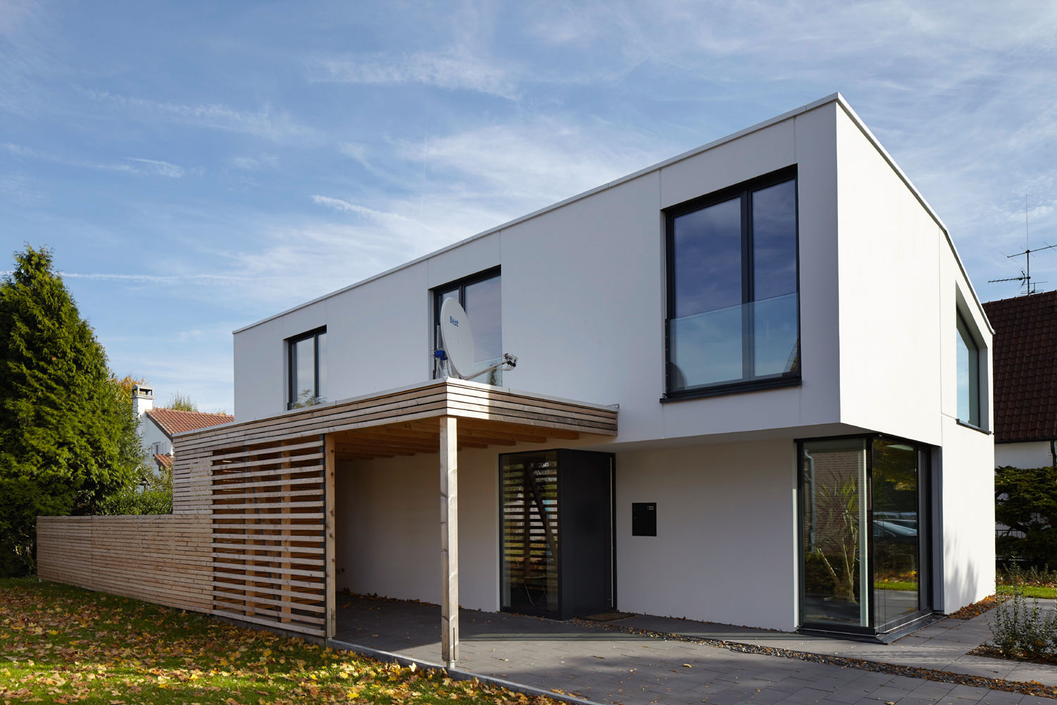 Effizienzhaus als Einfamilienhaus, pier7 architekten gmbh pier7 architekten gmbh 모던스타일 주택