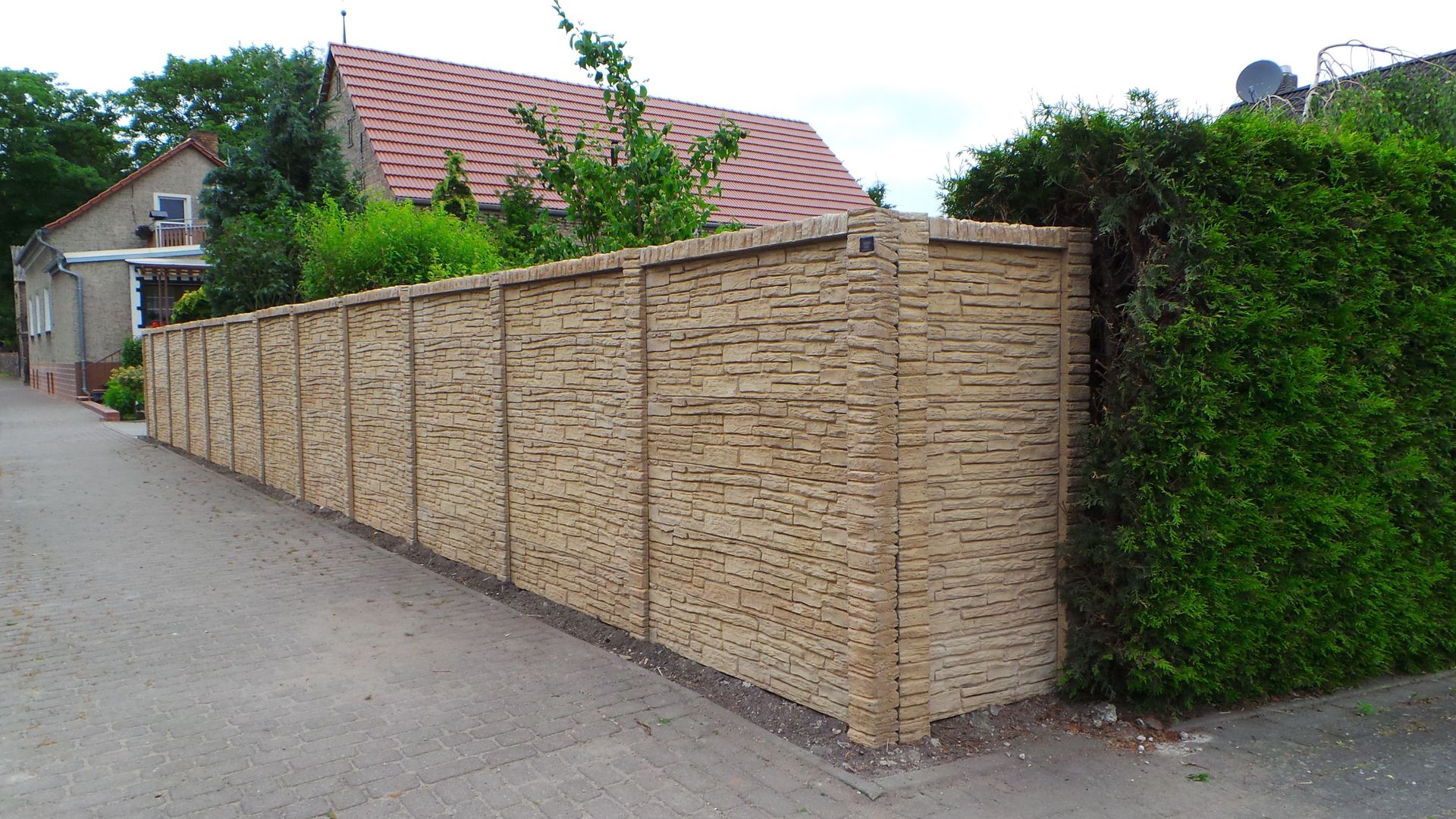 Betonzäune-Sichtschutz , Triumph-Zaunsysteme Triumph-Zaunsysteme Vườn phong cách Địa Trung Hải Fencing & walls