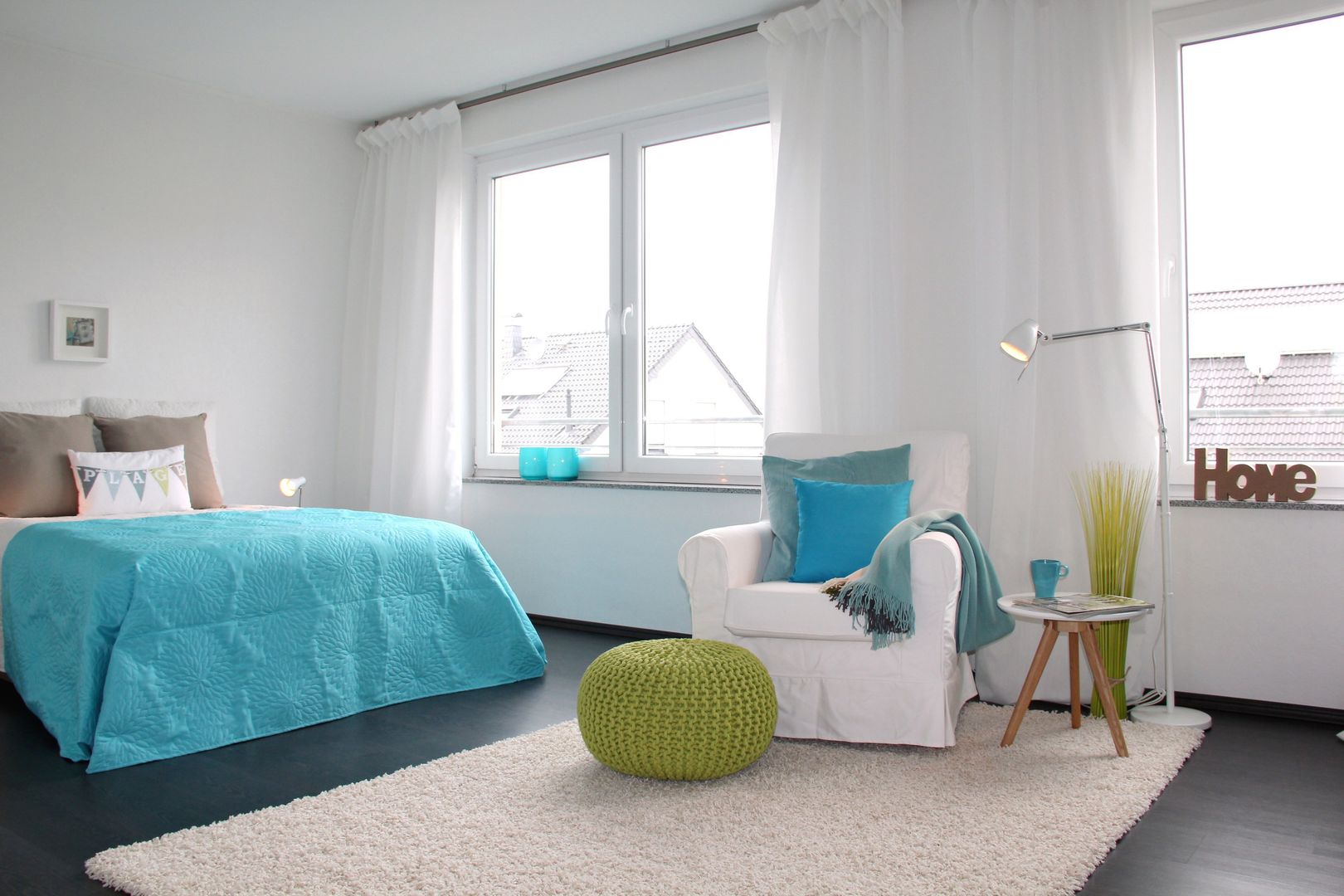 Home Staging leere Immobilie Maisonette-Wohnung, raumwerte Home Staging raumwerte Home Staging Akdeniz Yatak Odası